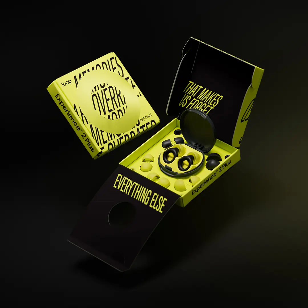 Amnesia Ibiza x Loop Experience™ limited edition earplugs packaging.