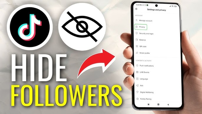 how to hide followers on tiktok