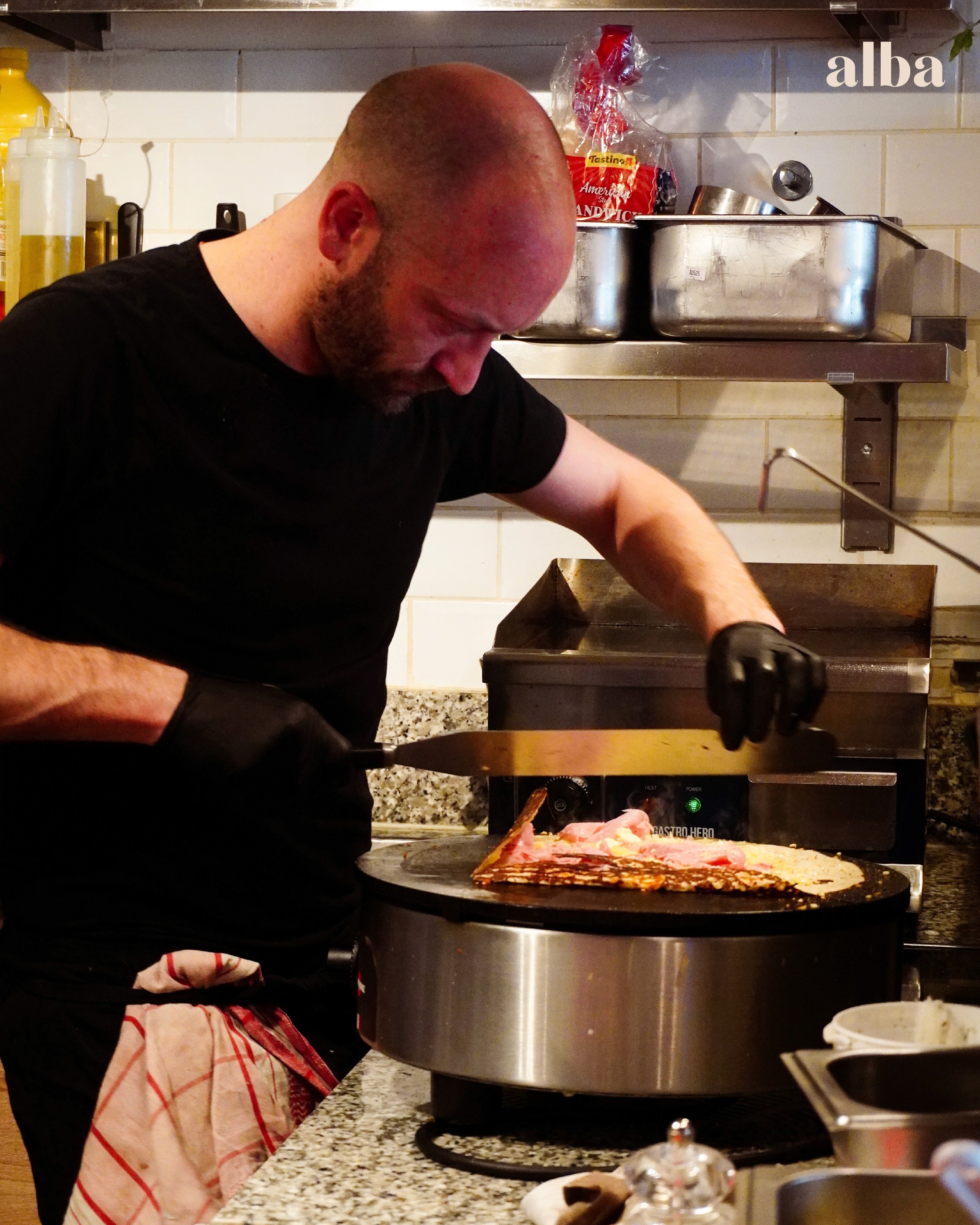 Strawberry Mille-Feuille on a white plate