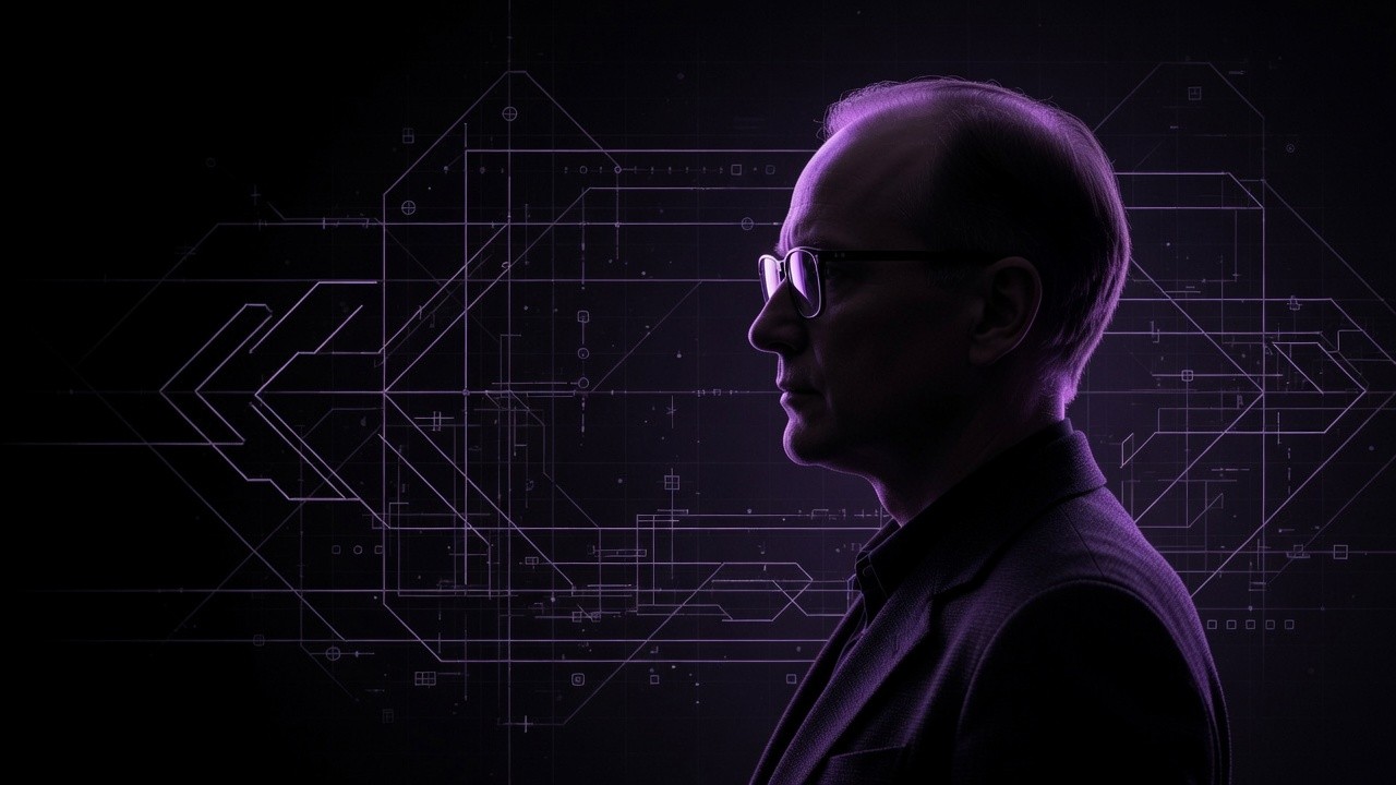 David Gambill in a futuristic technical environment