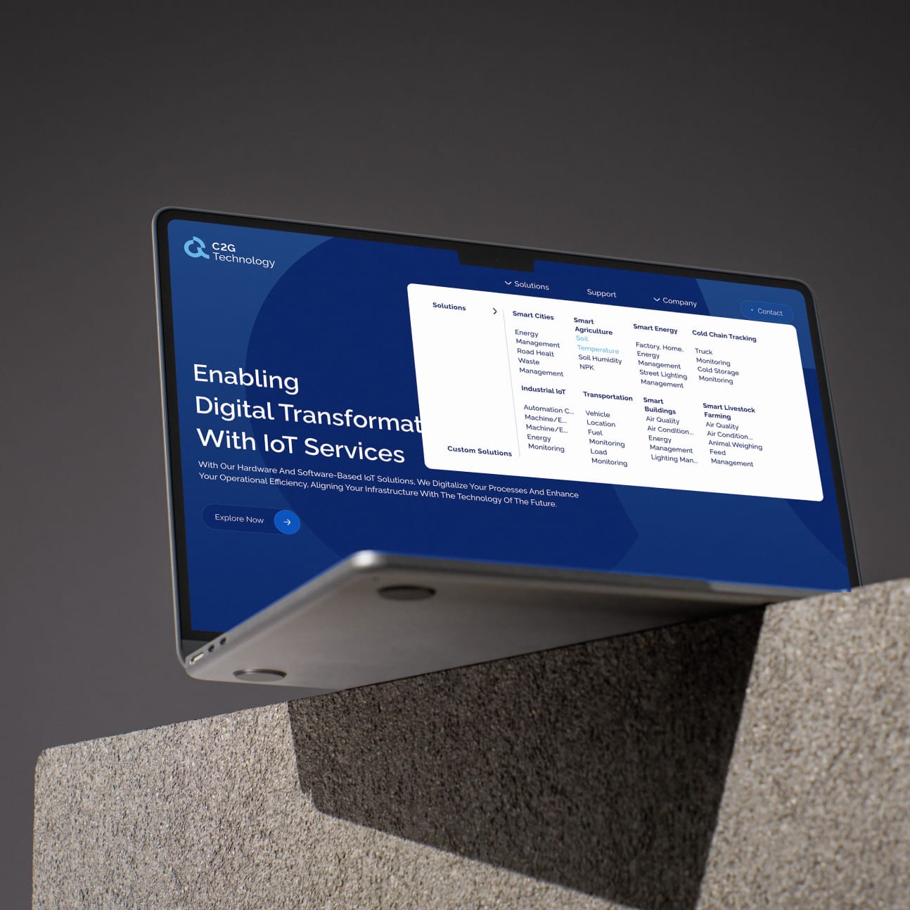 C2G Technology Website User Interface & User Experience Design by The Ocean Design