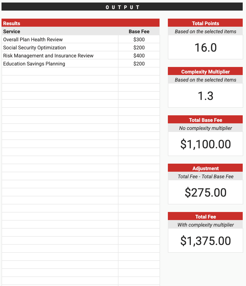 Financial Planning Calculator