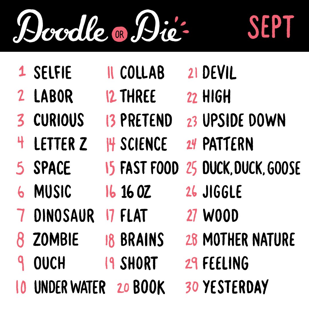 Doodle or Die Vol 3 word prompt