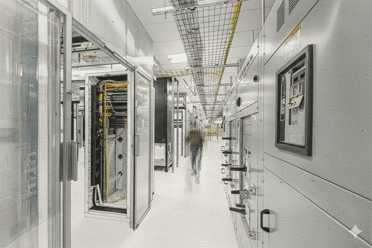 Close-up of a dark green leaf showing its textured surface and central vein against a muted background.