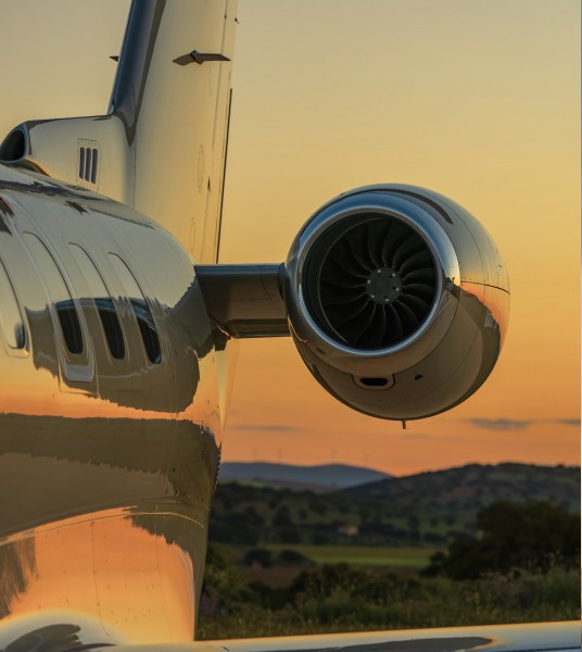 Closeup of Pilatus PC24 engine