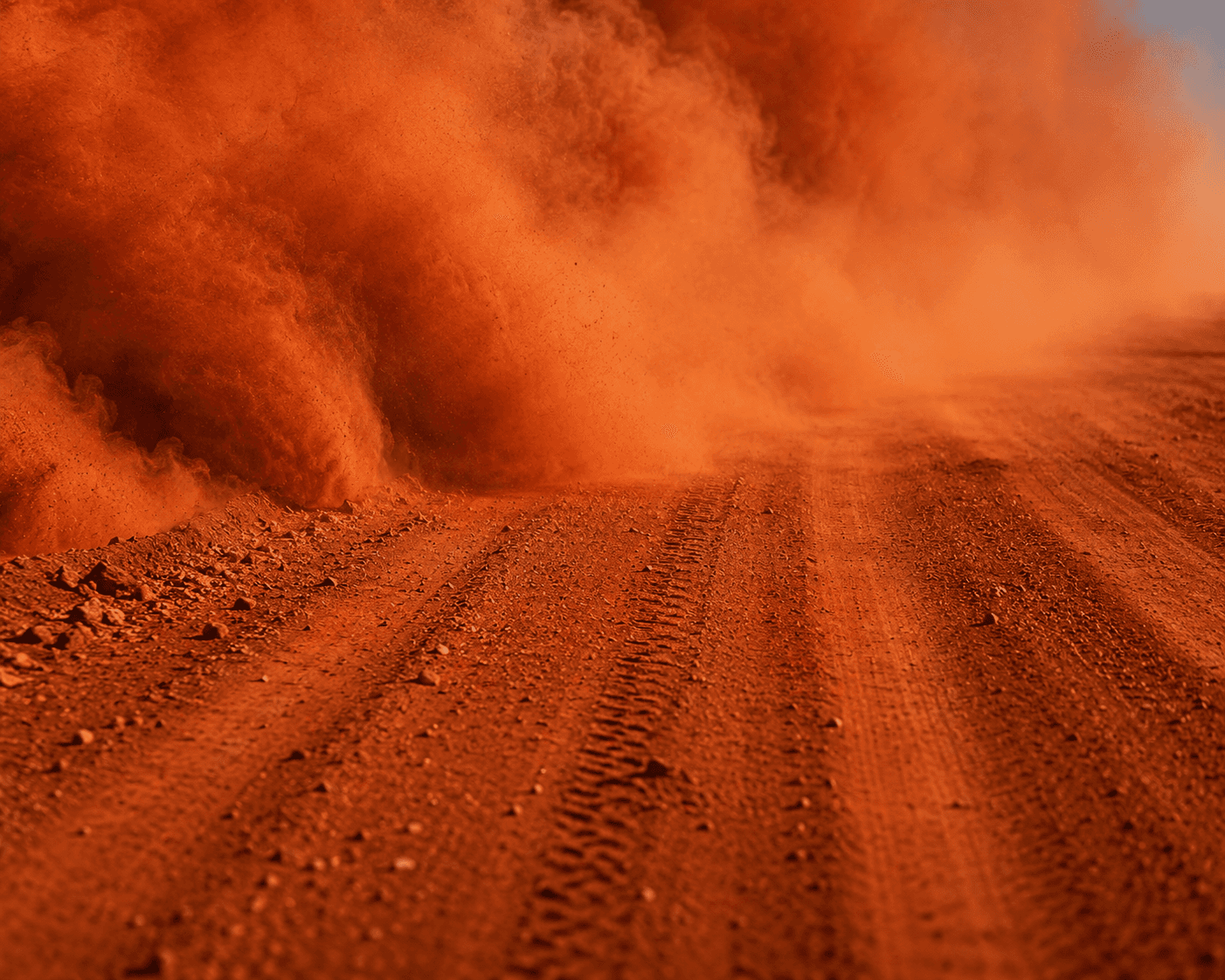 Red dirt road in remote Australian conditions