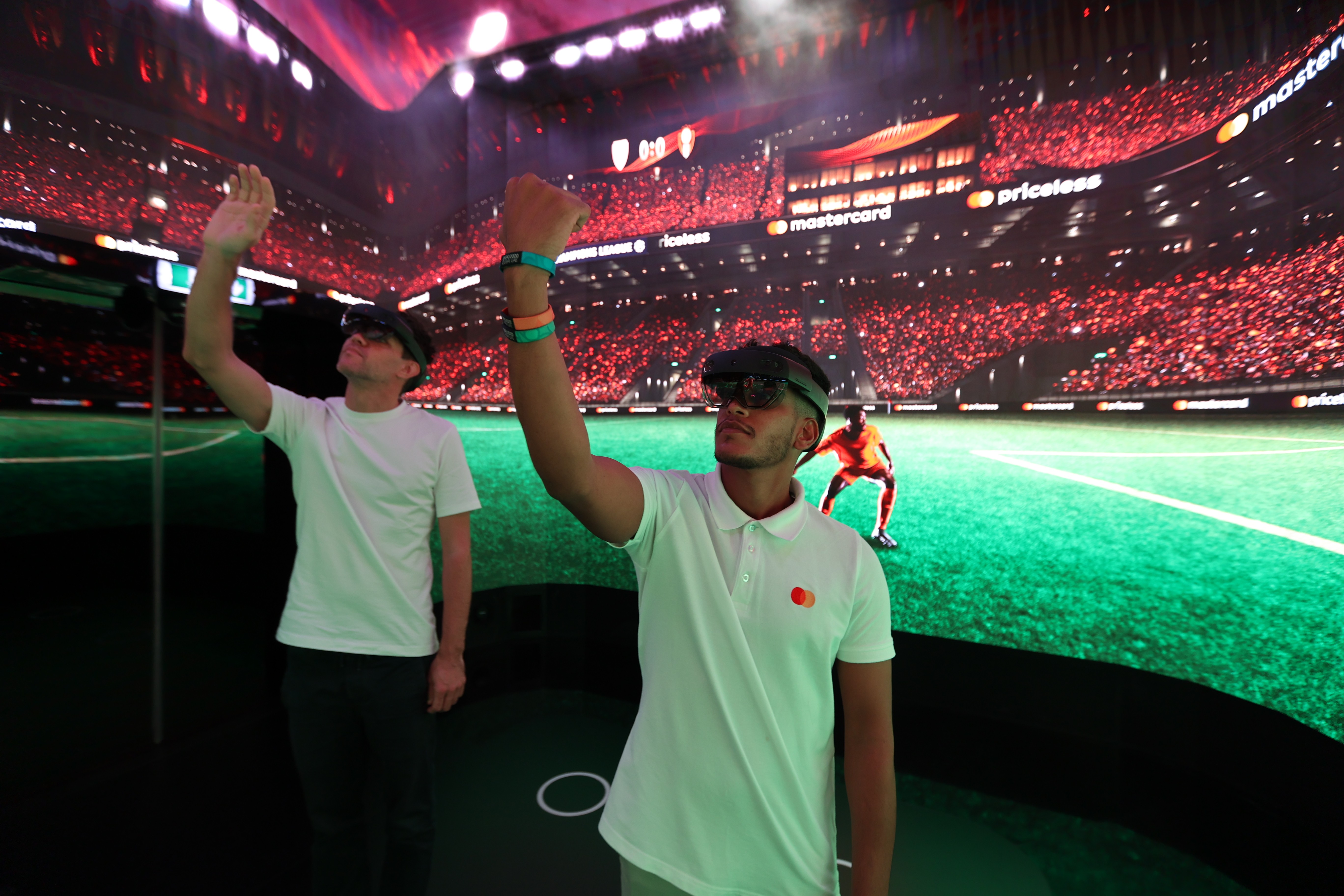 Mastercard at Dubai Expo Tennis player film frame