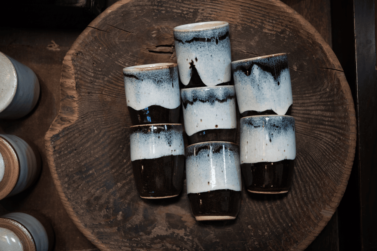 Pottery mugs