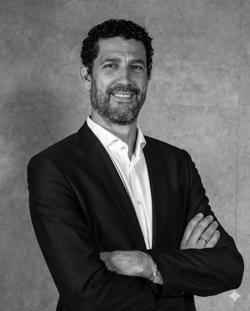 A professional headshot of a man