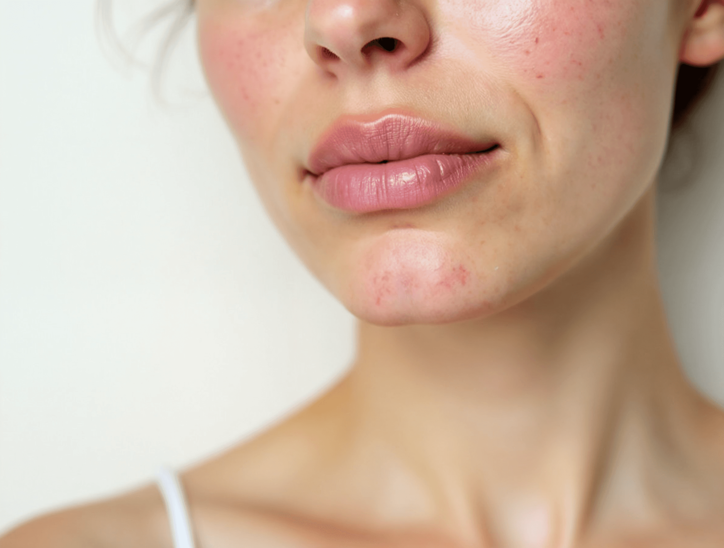 A woman experiencing mild acne