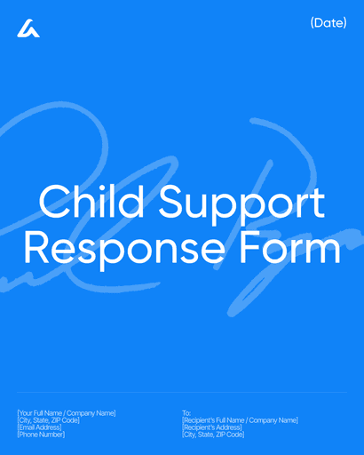 Child Support Response Form