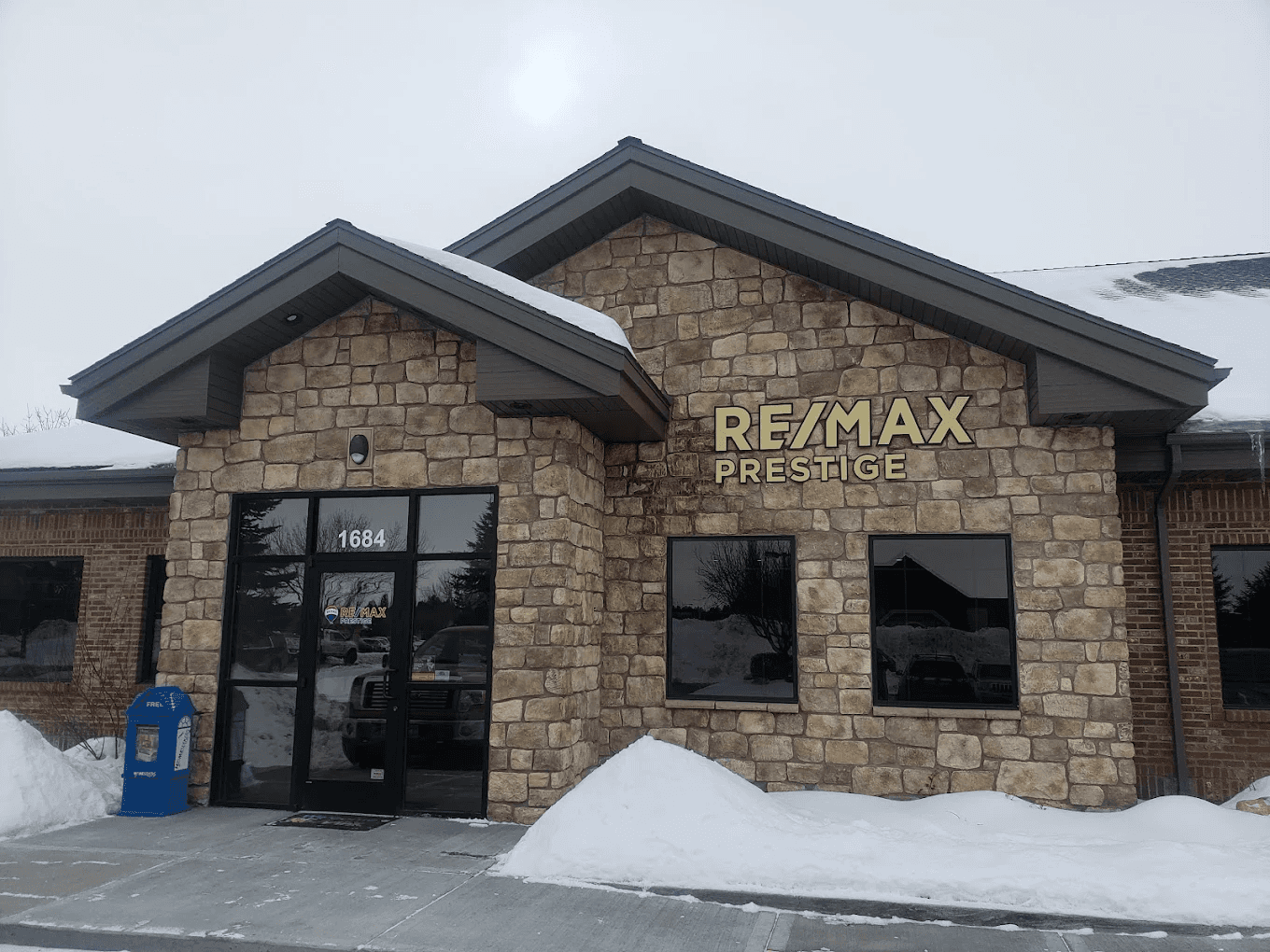 RE/MAX Prestige building in winter