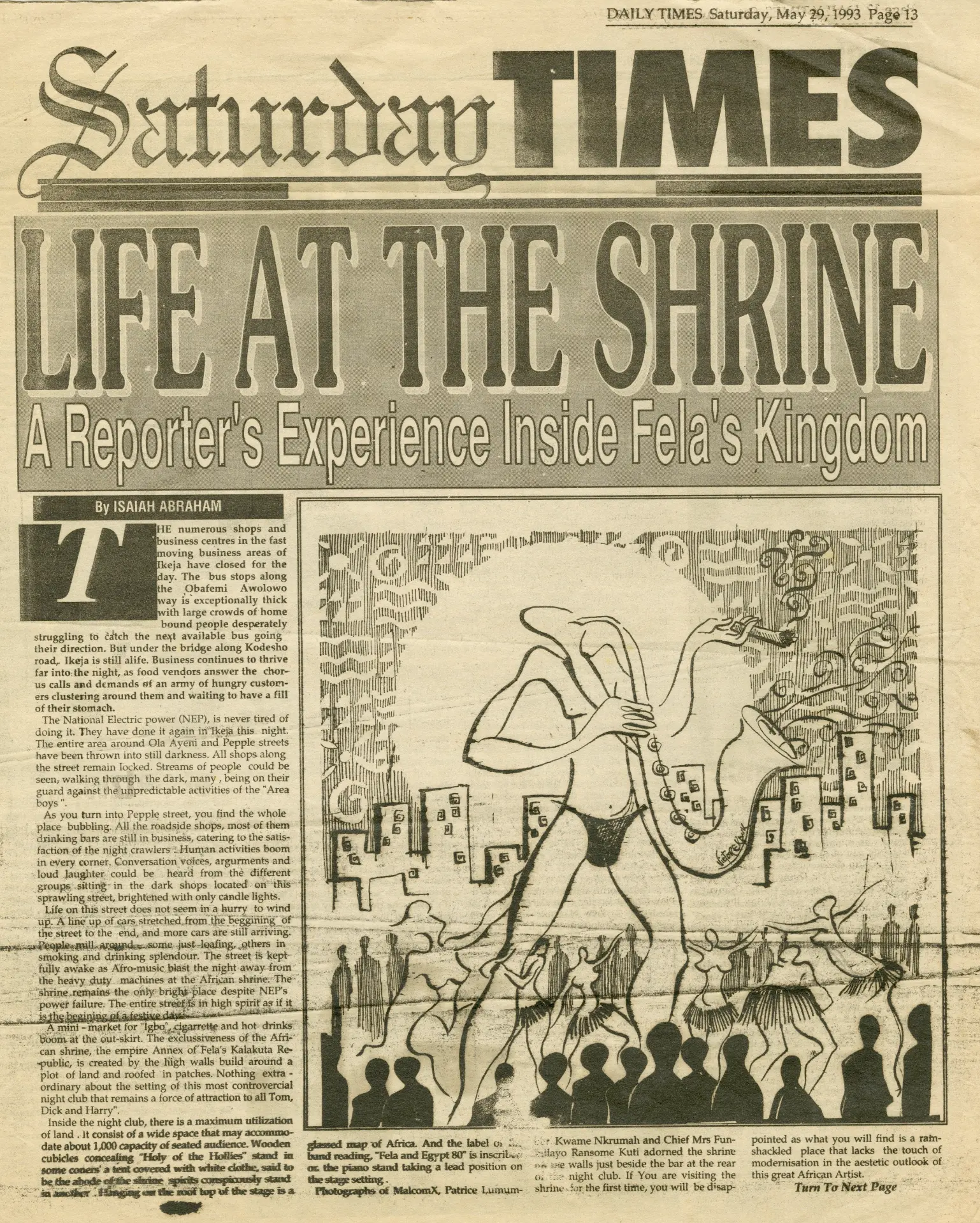 Victor Ekpuk Illustrations Daily Times newspapaer