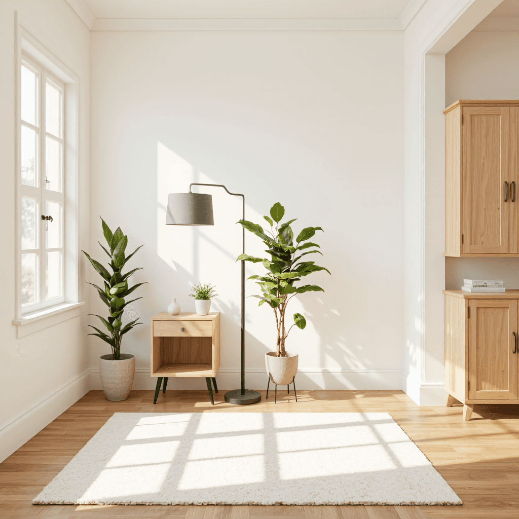 product photography of wooden nightstand