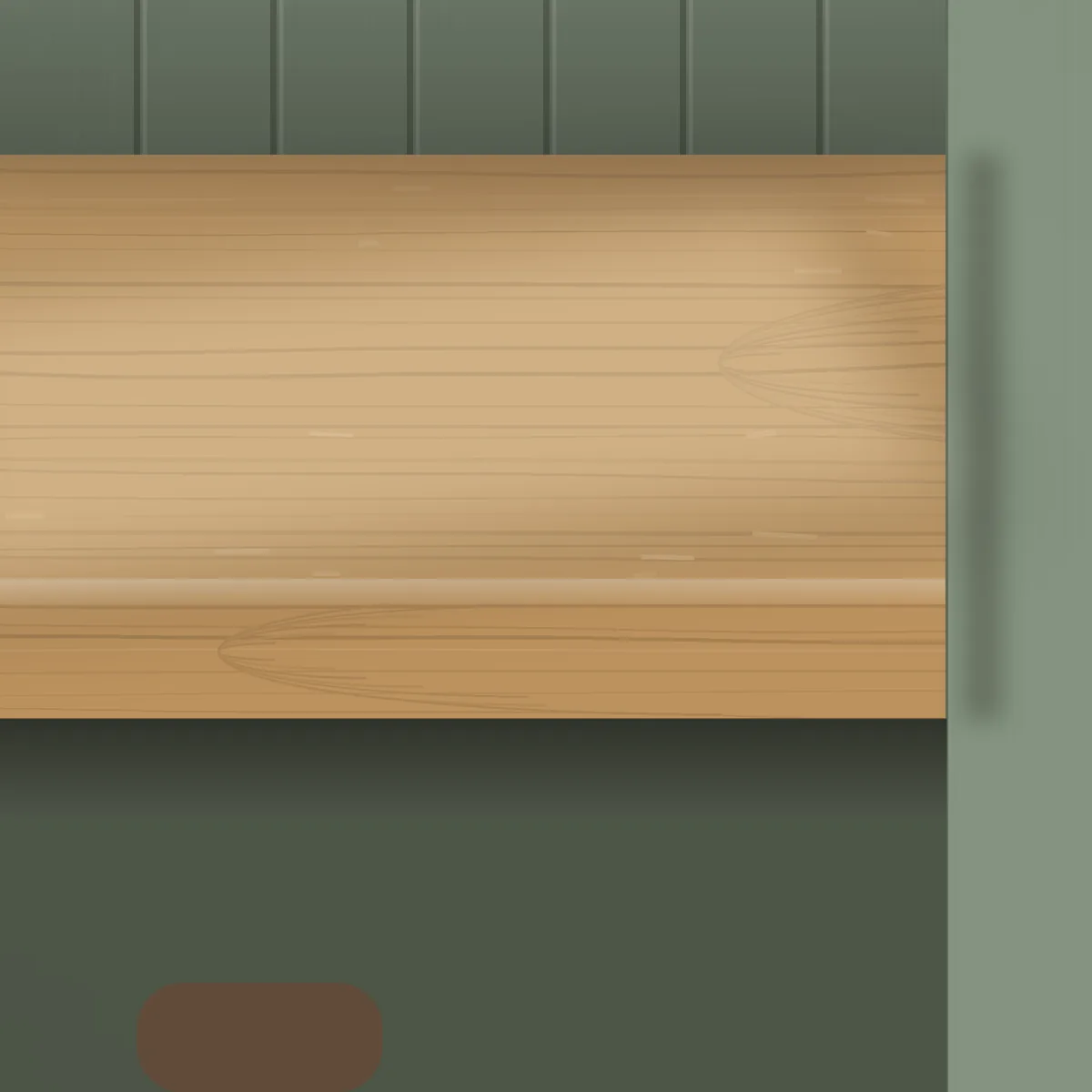 Oiled white oak bench top edge