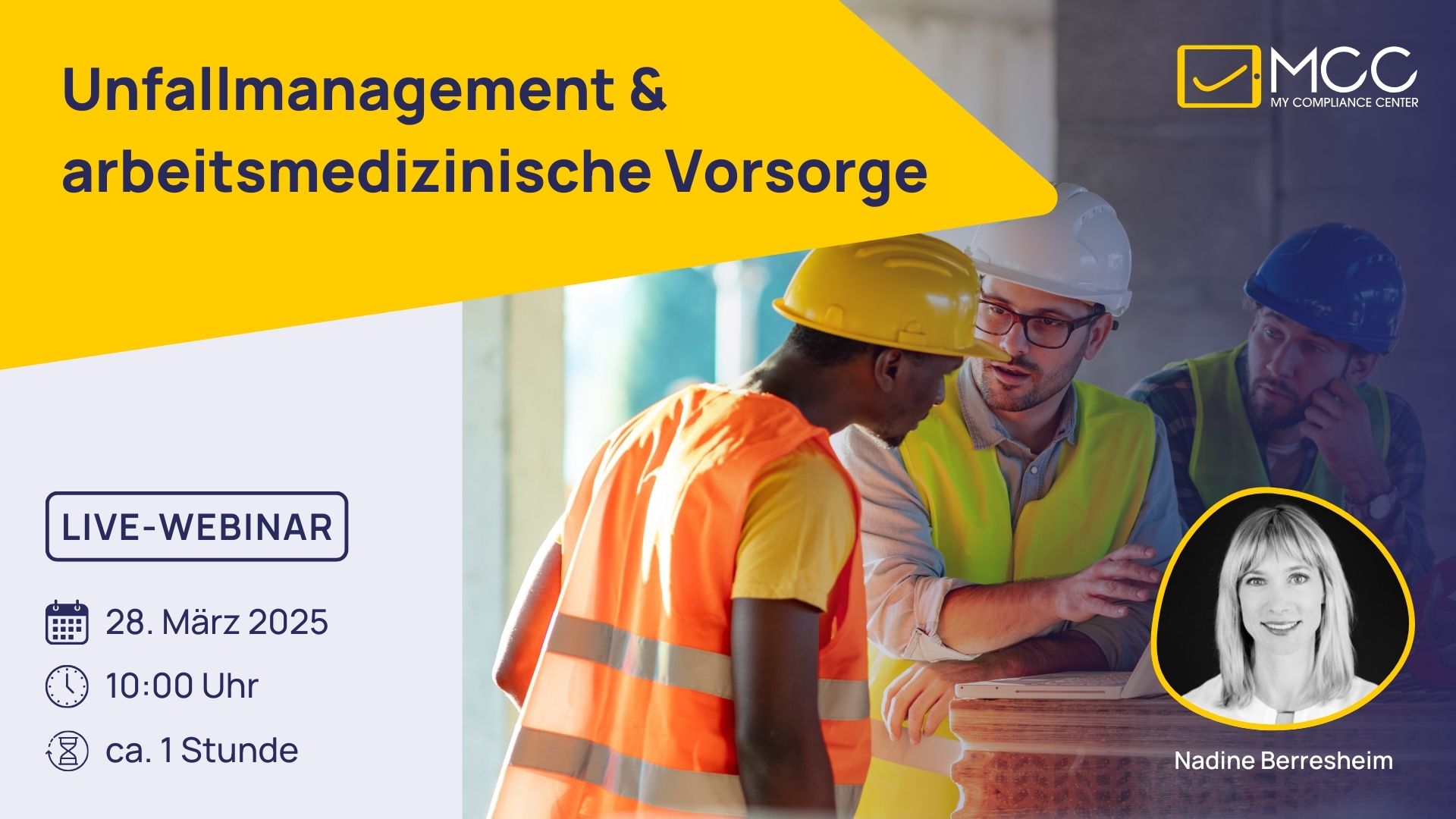 Live-Webinar: Unfall- und Vorsorgemanagement mit MCC