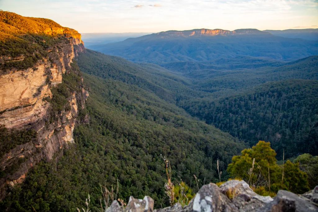 Blue Mountains escarpment and valley views near Leura