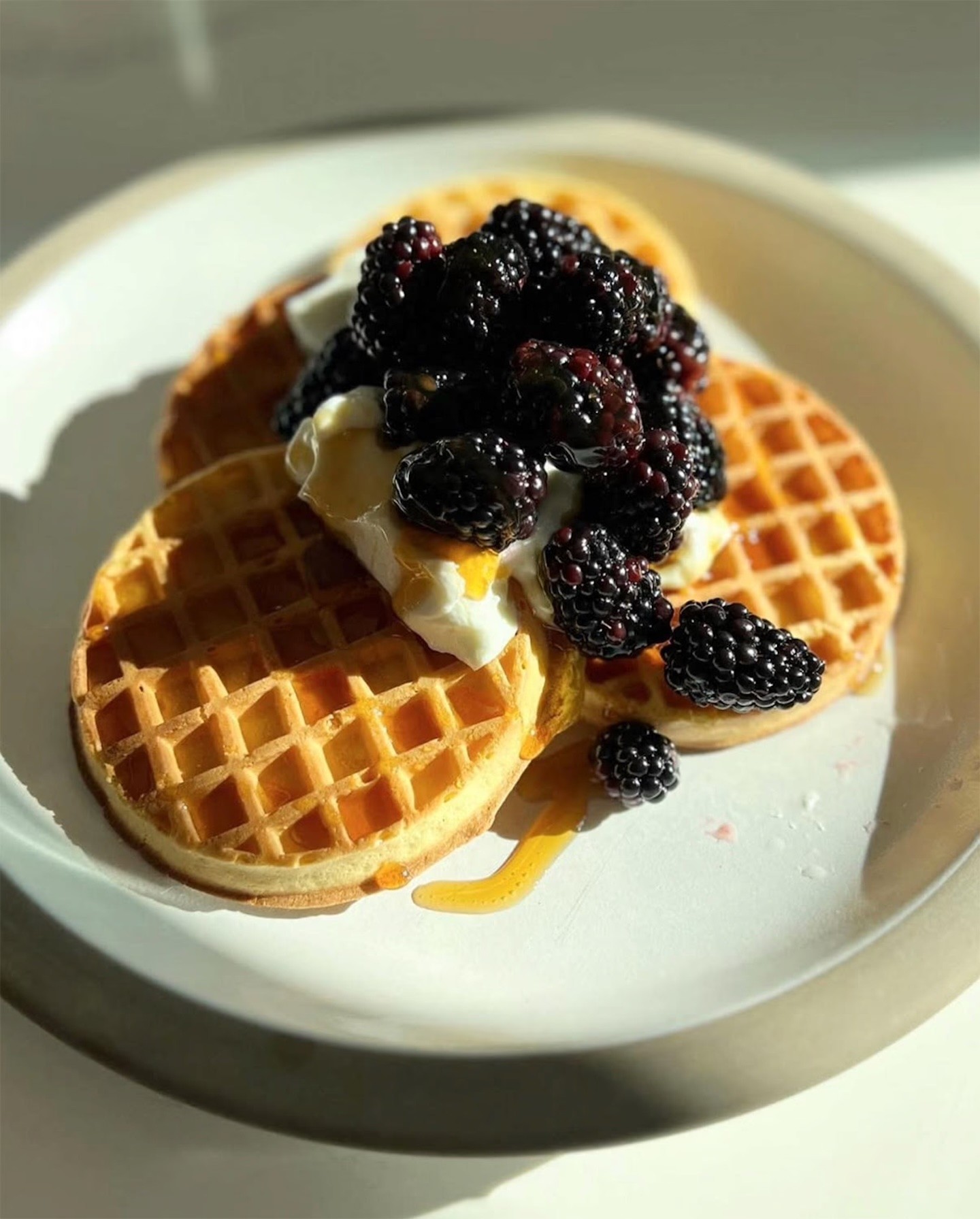 Banza Waffles Lifestyle Shot in morning kitchen