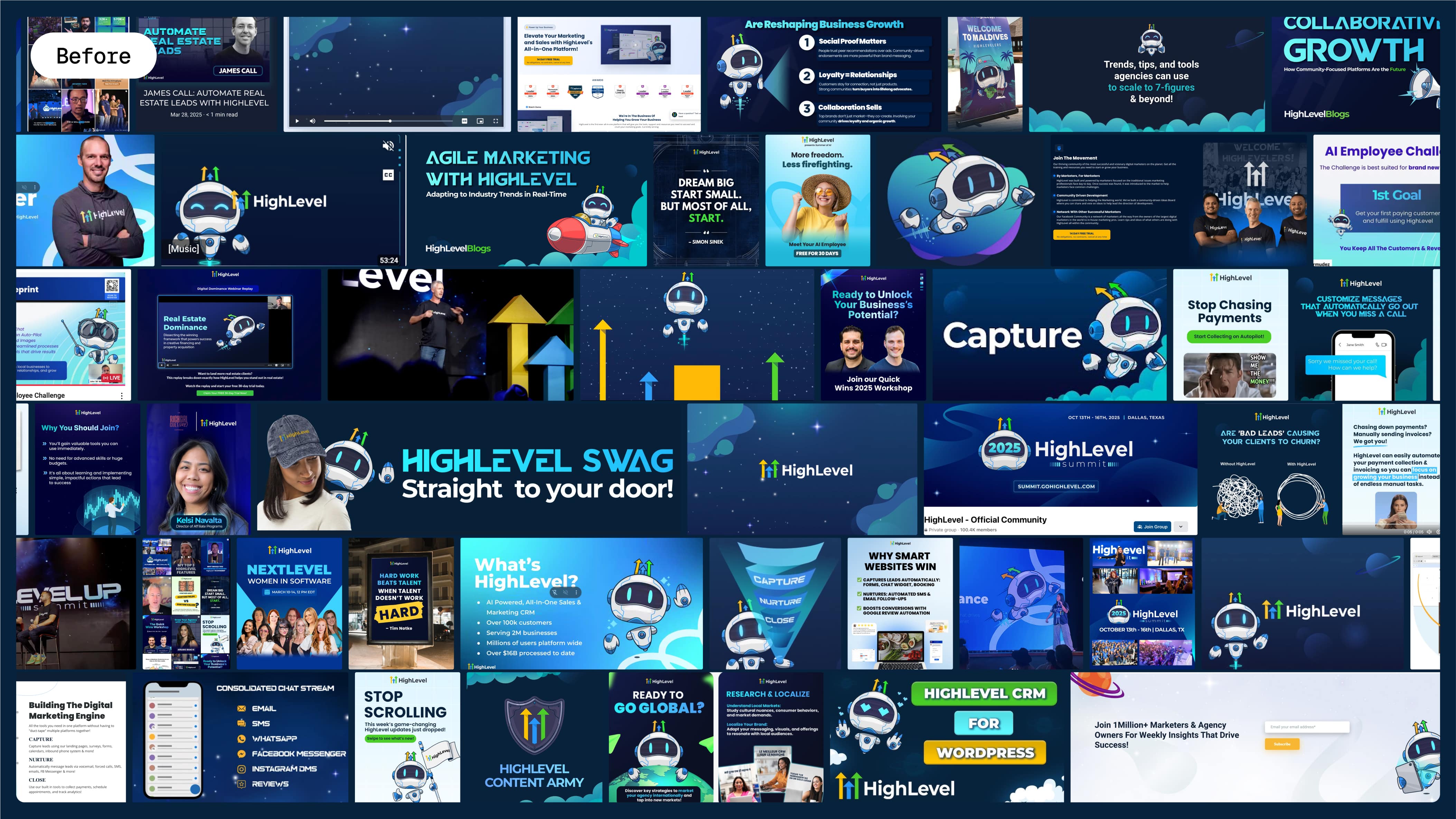 Go GHL High Level HighLevel SaaSpreneur summit all-in-one marketing aktiv campaign capture branding brand audit teardown, brandingagency b2bsaas focus lab agency chase buckner hubspot clickfunnels ryan diess speedboard, sprint dept
