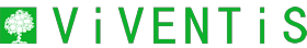 Viventis logo with green text and a green square featuring a white tree design on a white background.