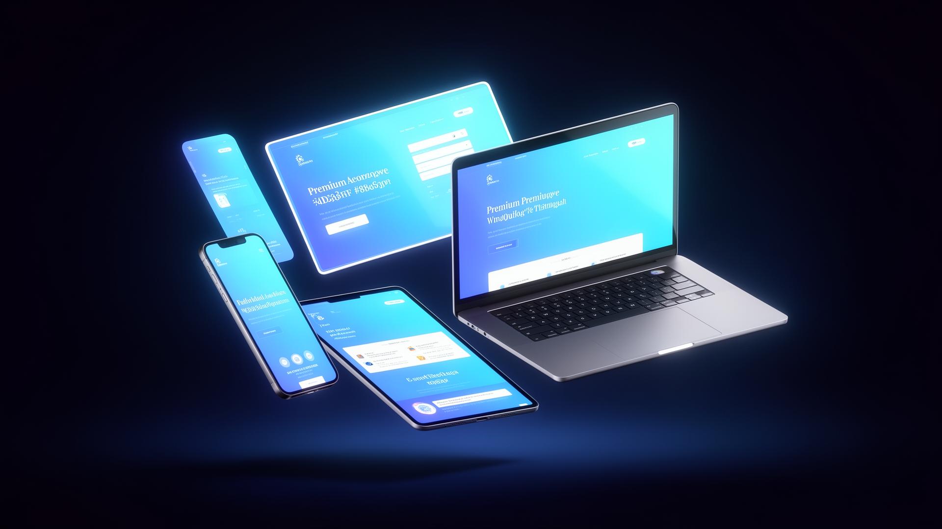 Premium website mockups across devices