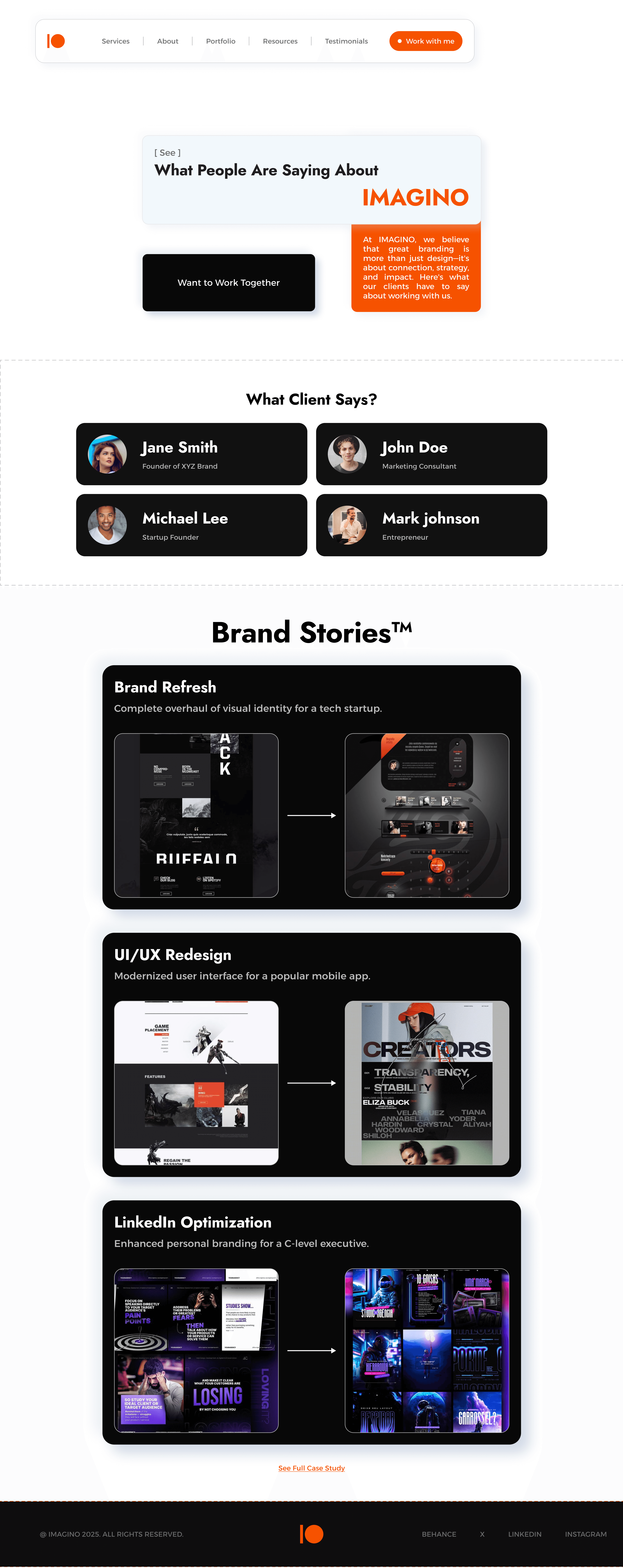 Testimonoal Page design