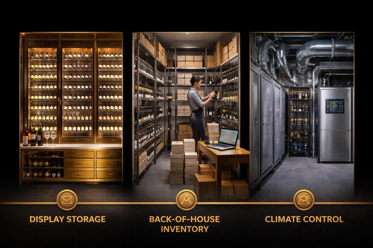 Restaurant wine storage workflow