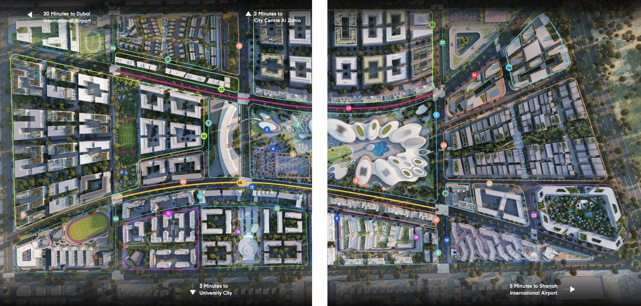 Rove Home Aljada Branded Residences Location