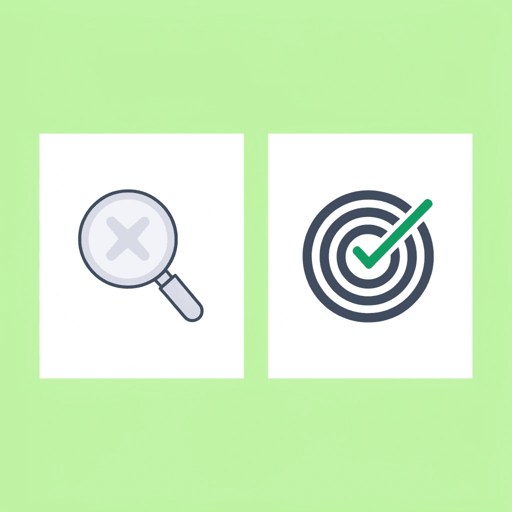 Comparison showing traditional scholarship search with many applicants versus Kollegio's targeted approach with fewer competitors