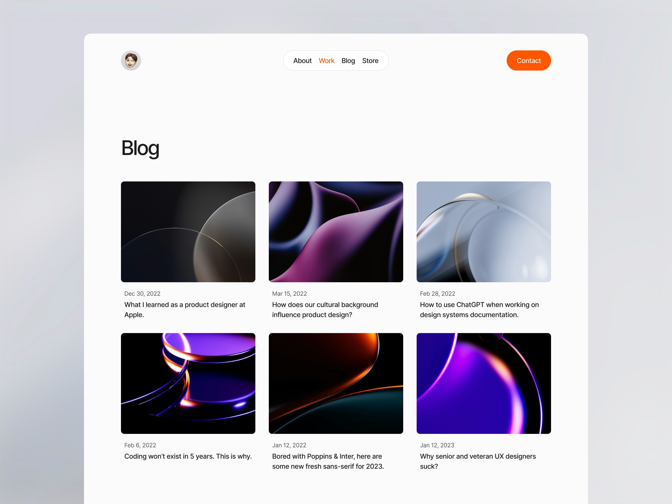Amberite — 作品集网站设计灵感