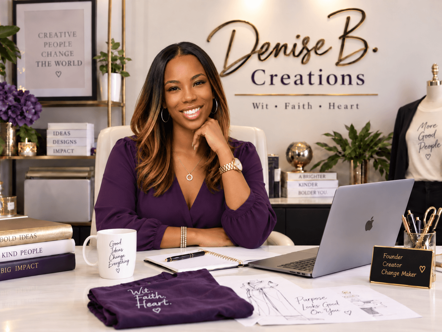 Marylyn Barber in the Denise B. Creations studio
