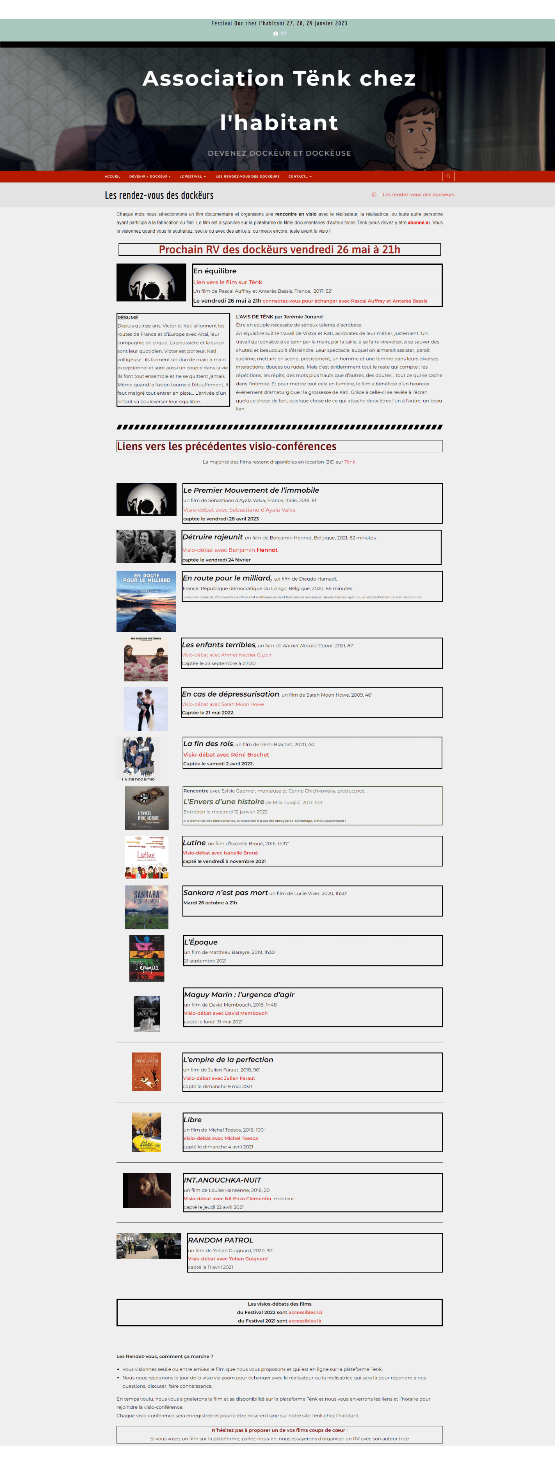 Site de l’asociation ADCHA avant la refonte développé par Ilies MANATA, DéveloppeurWeb Expert Framer & Ux / Ui Web Designer, Freelance, Nord