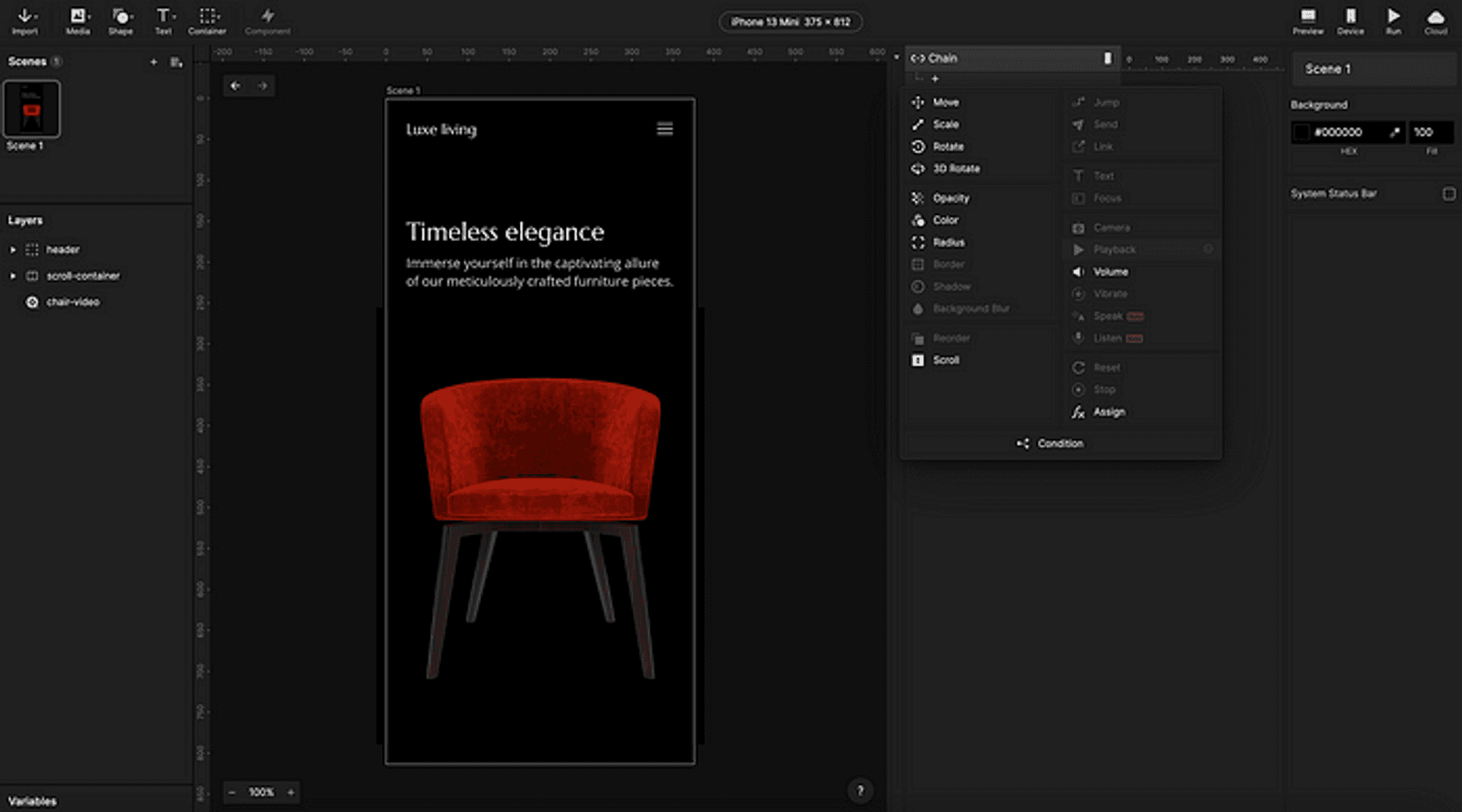 chain trigger and playback response
