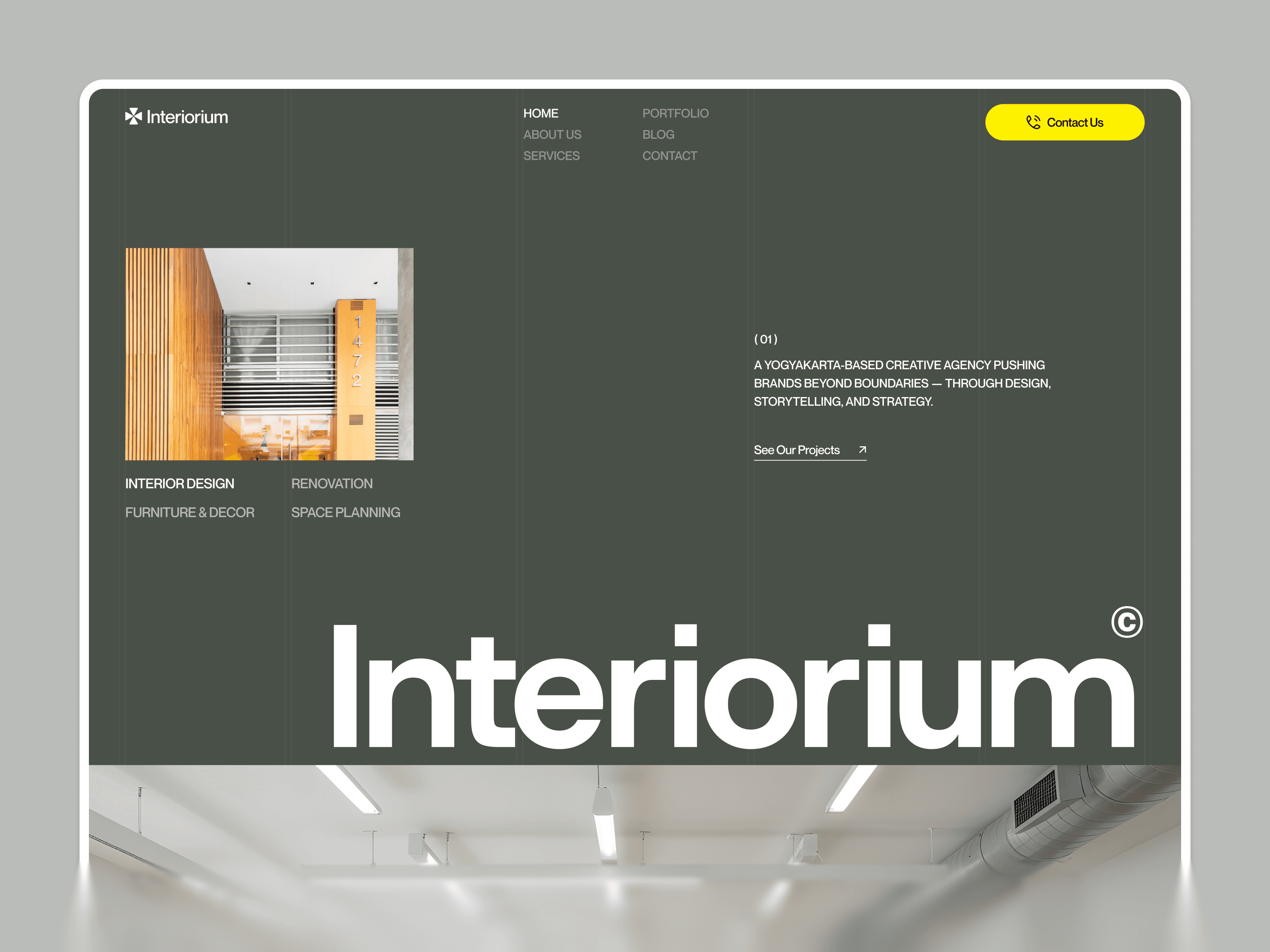 webflow interior design agency template