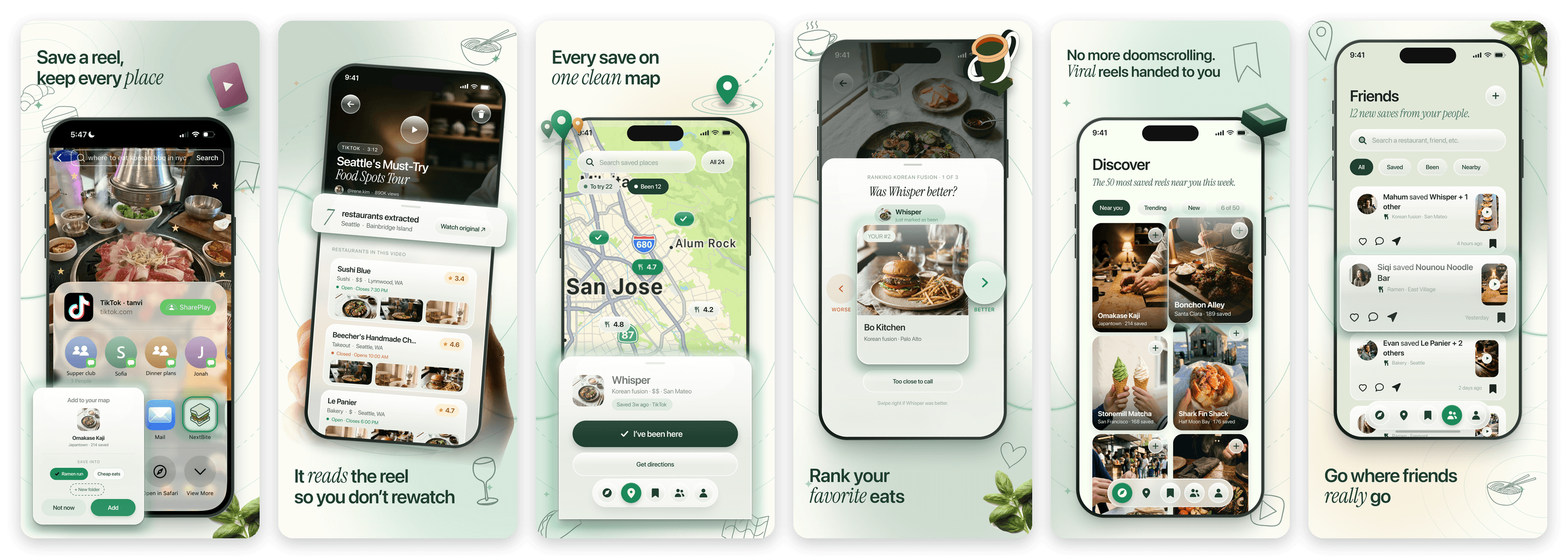 NextBite App Store screenshots cutout