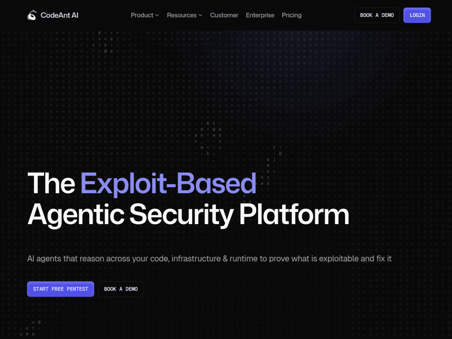 CodeAnt AI homepage at a 1440-pixel desktop viewport