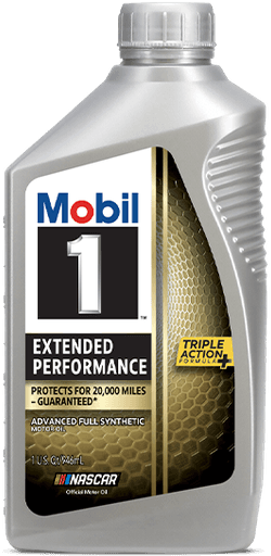 Bottle of Mobil 1 Extended Performance Motor Oil