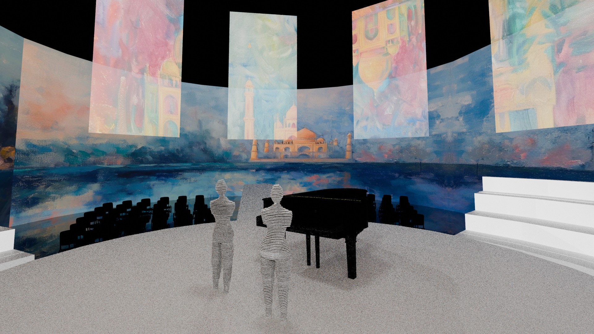 Conceptual visuals for The Art of Memory immersive installation by RenaiXance, created with 3D rendering and generative design.Immersive installation for Bitget at UNTOLD Dubai 2025 by RenaiXance.