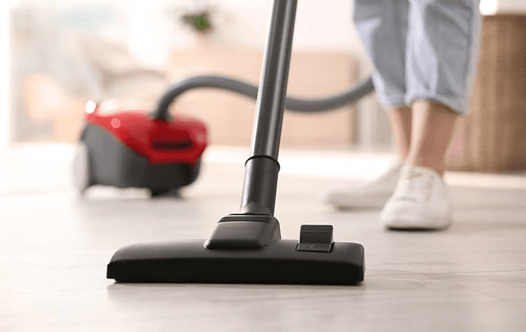 Vaccuming floor