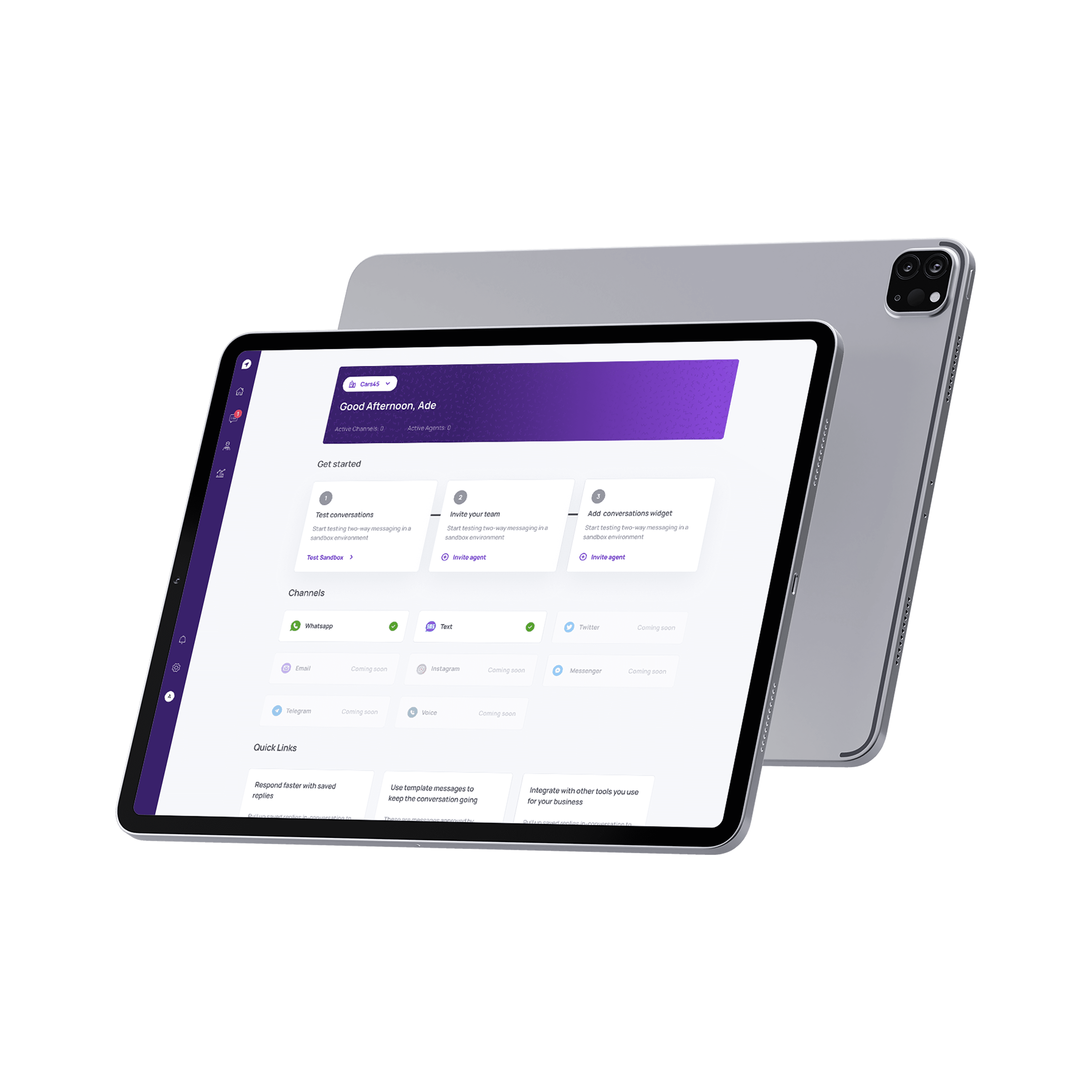 a black background with a purple swirl