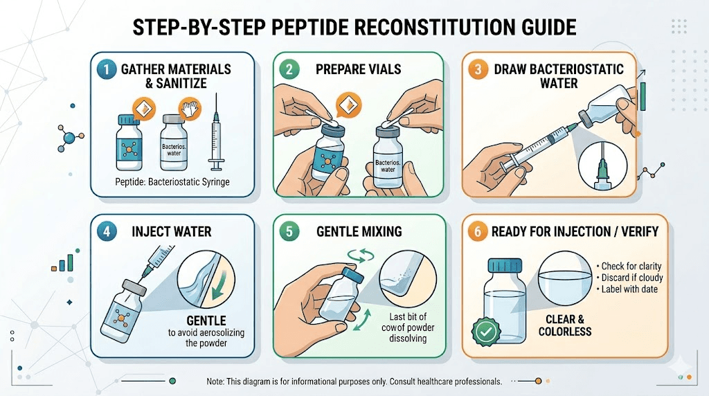 How to properly reconstitute GLP-1 peptides with bacteriostatic water