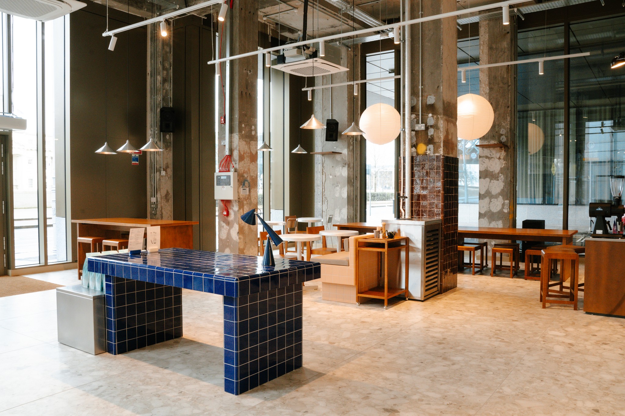 Tiling for  acoffee shop under construction