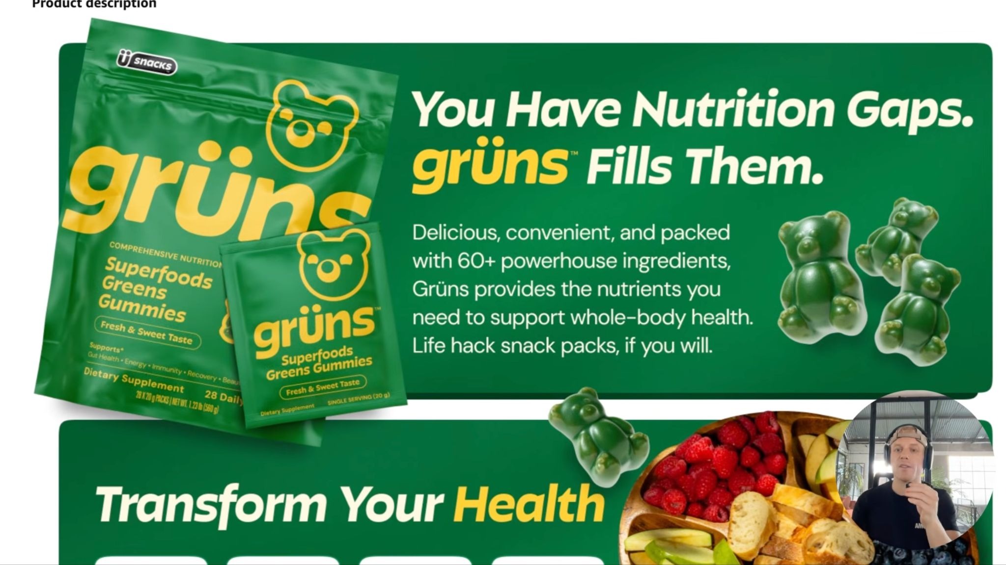 Close-up Amazon Product Photography sample from Gruns