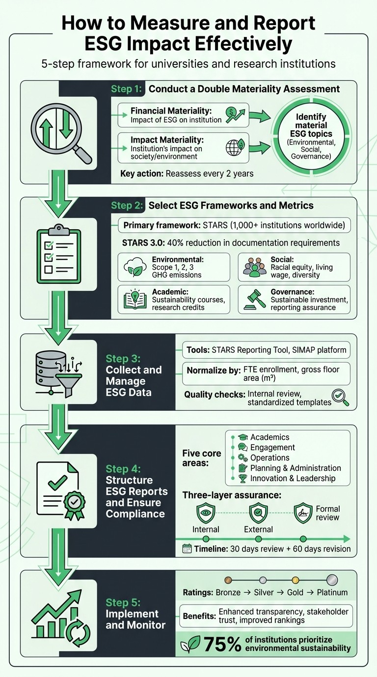 5-Step ESG Impact Measurement Framework for Universities