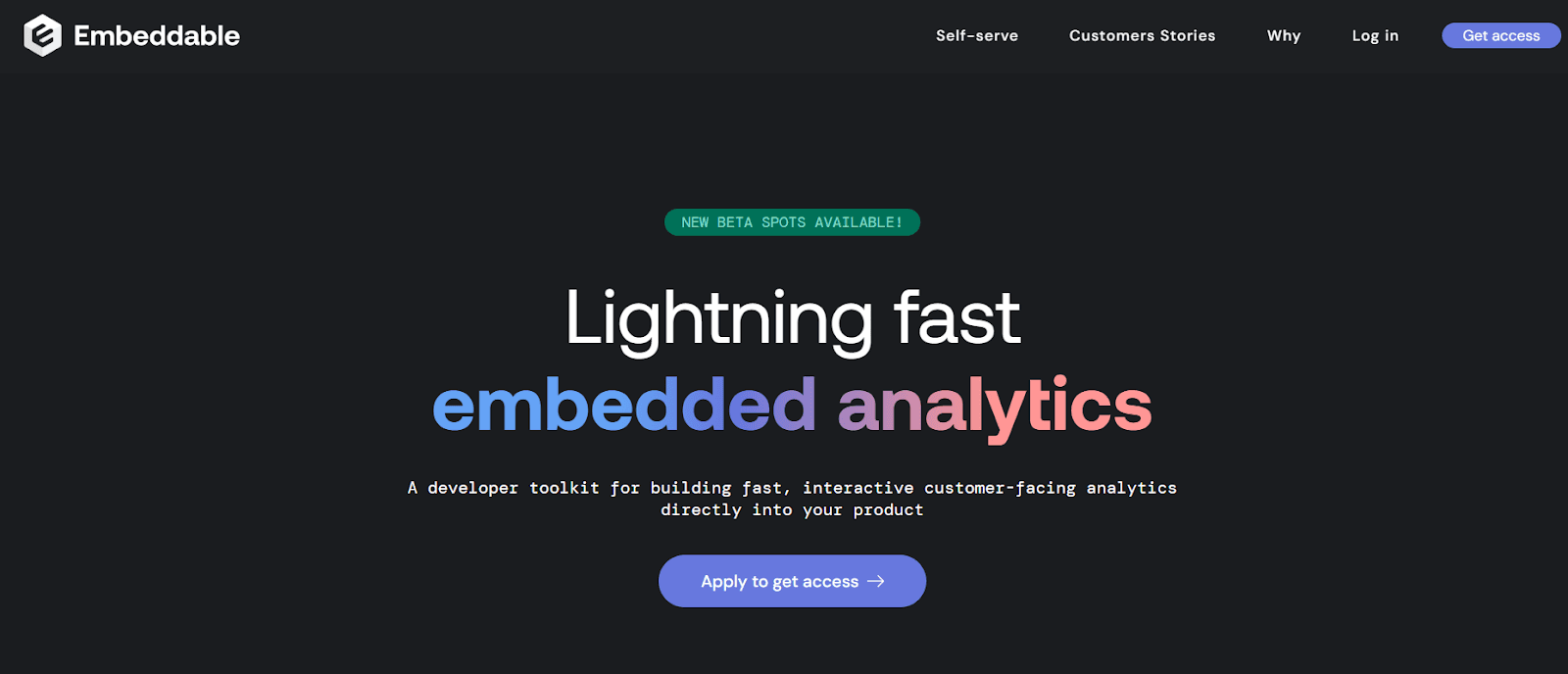 Embeddable homepage