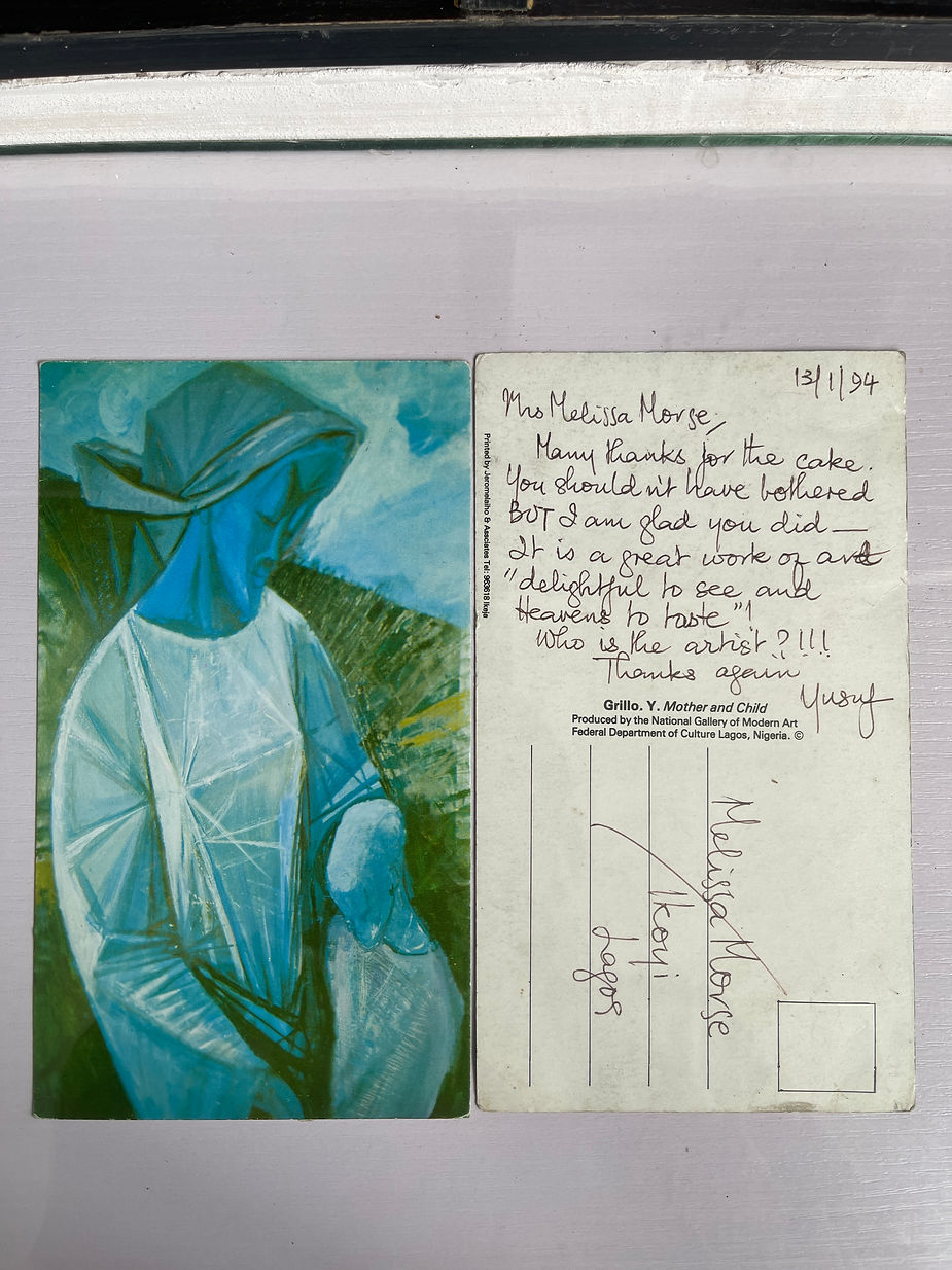 A letter written to Melissa Morse from Yusuf Grillo | Courtesy of Art Report Africa