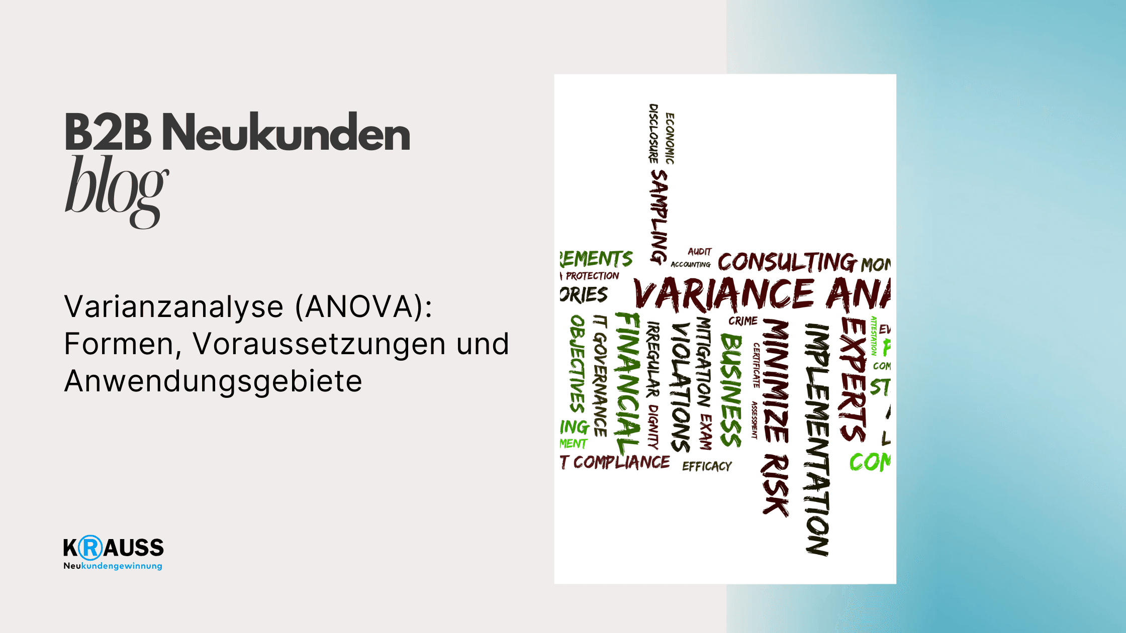 Varianzanalyse (ANOVA): Formen, Voraussetzungen und Anwendungsgebiete