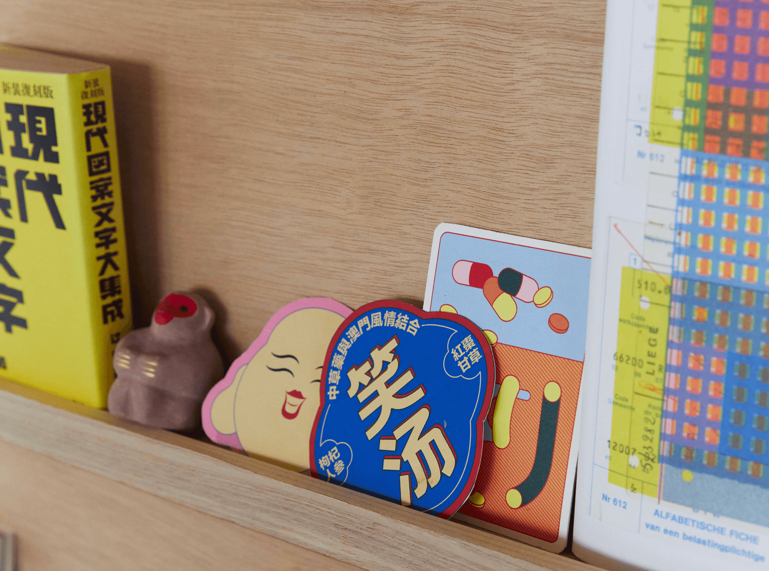 japanese editorial design objects in a design studio