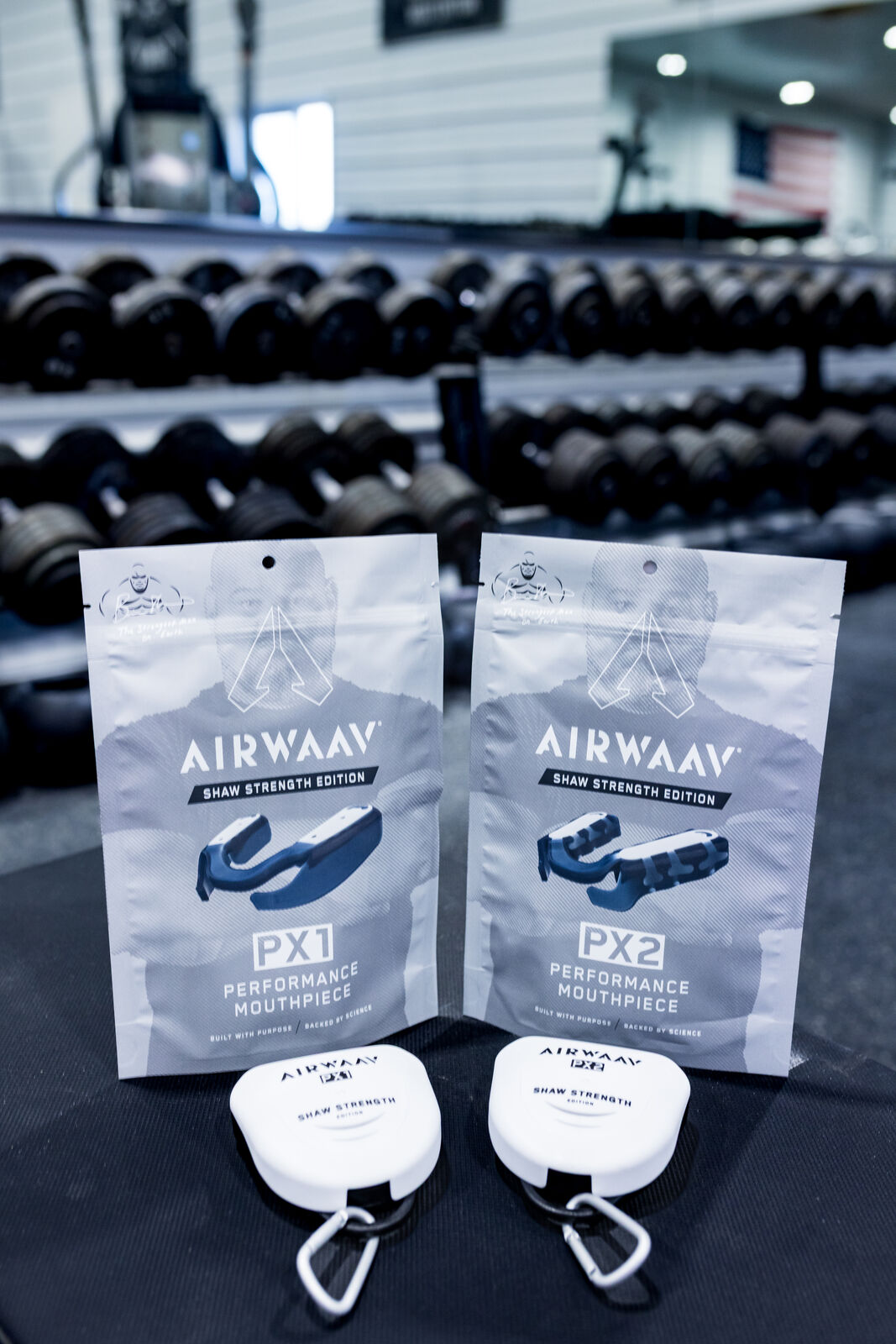 AIRWAAV shoot, the PX1 and PX2 packs side by side