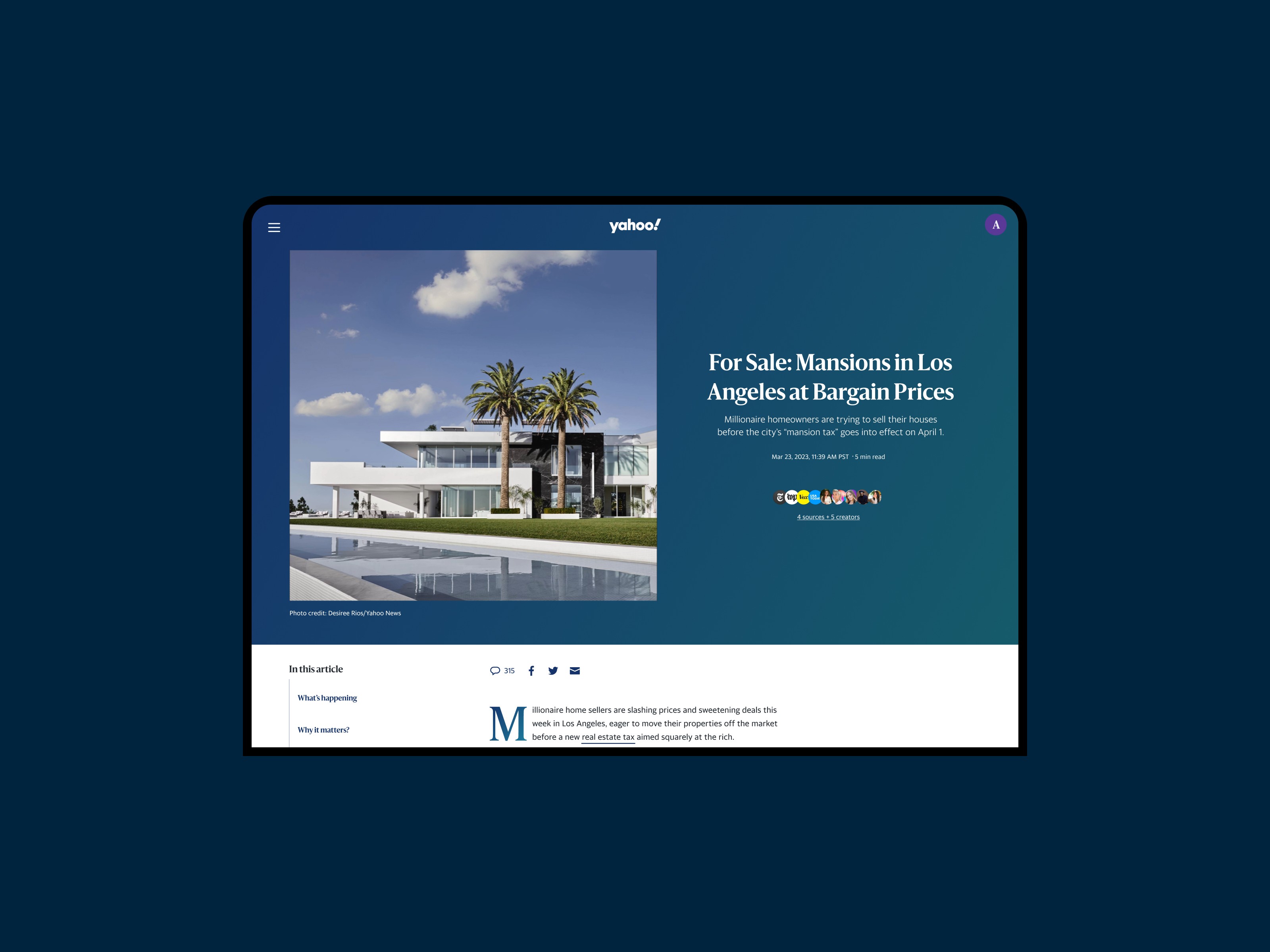 Article with multiple perspectives